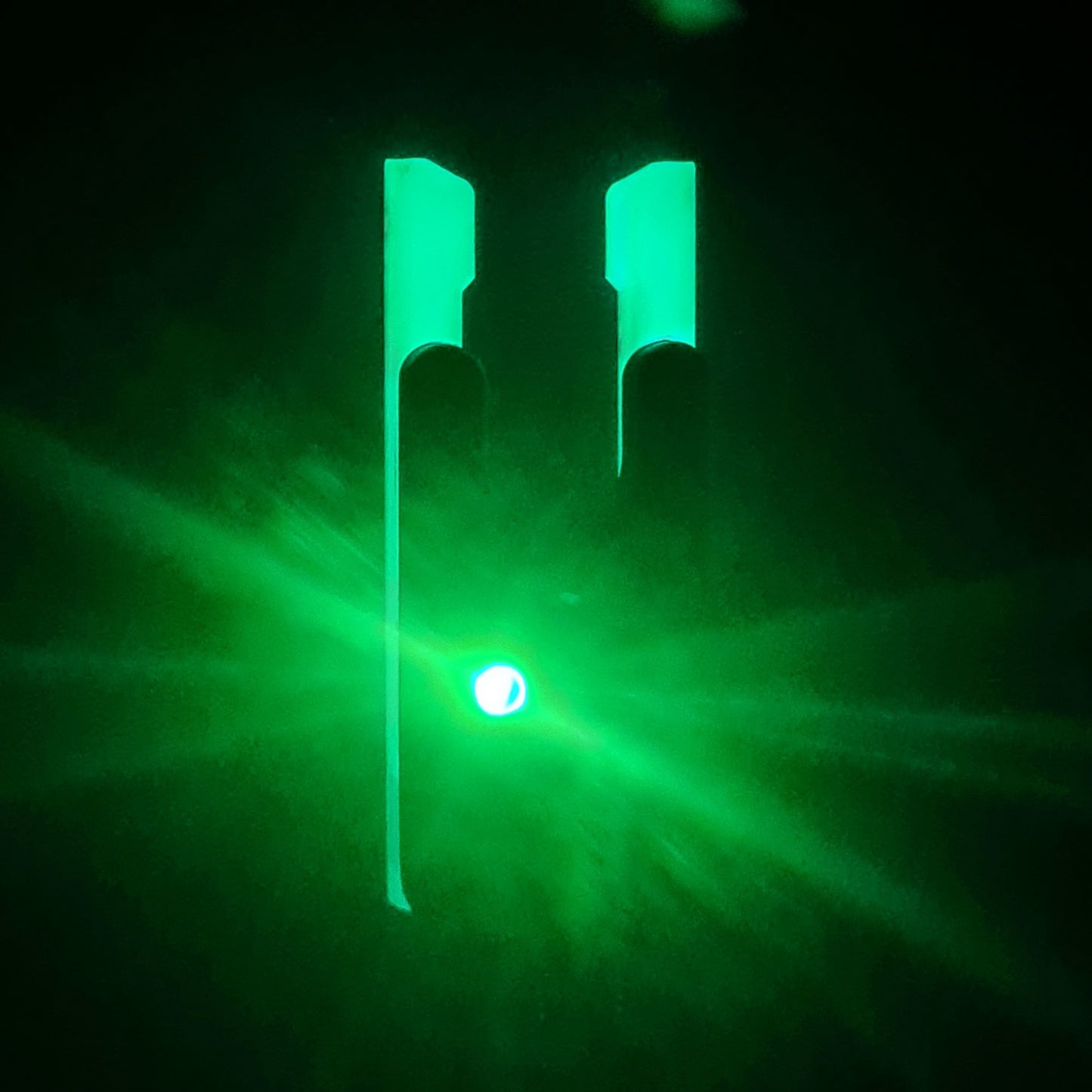 Atts bite alarm snag ears night fishing glow for carp green LED